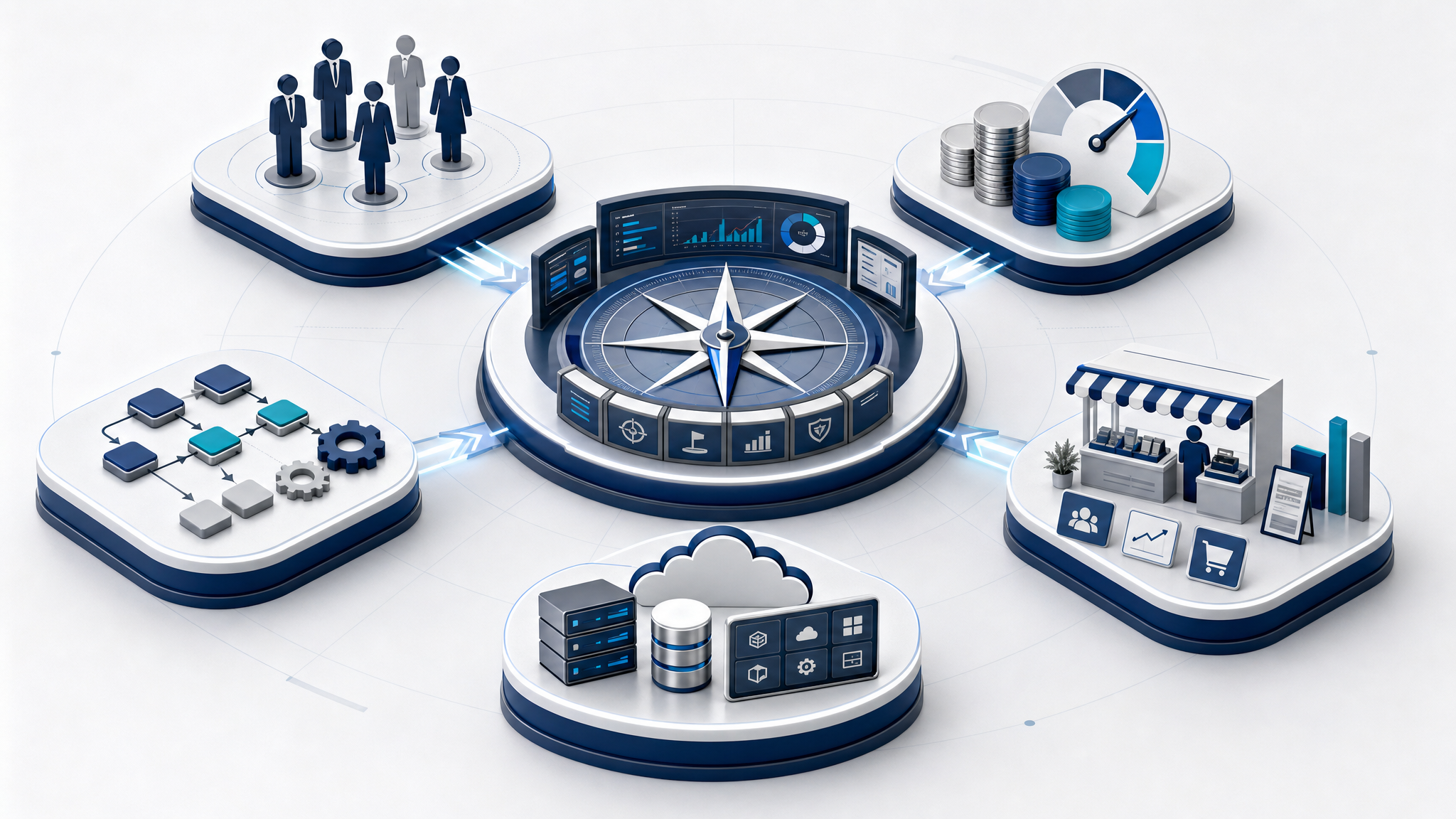 AI technology elements supporting a central business objective